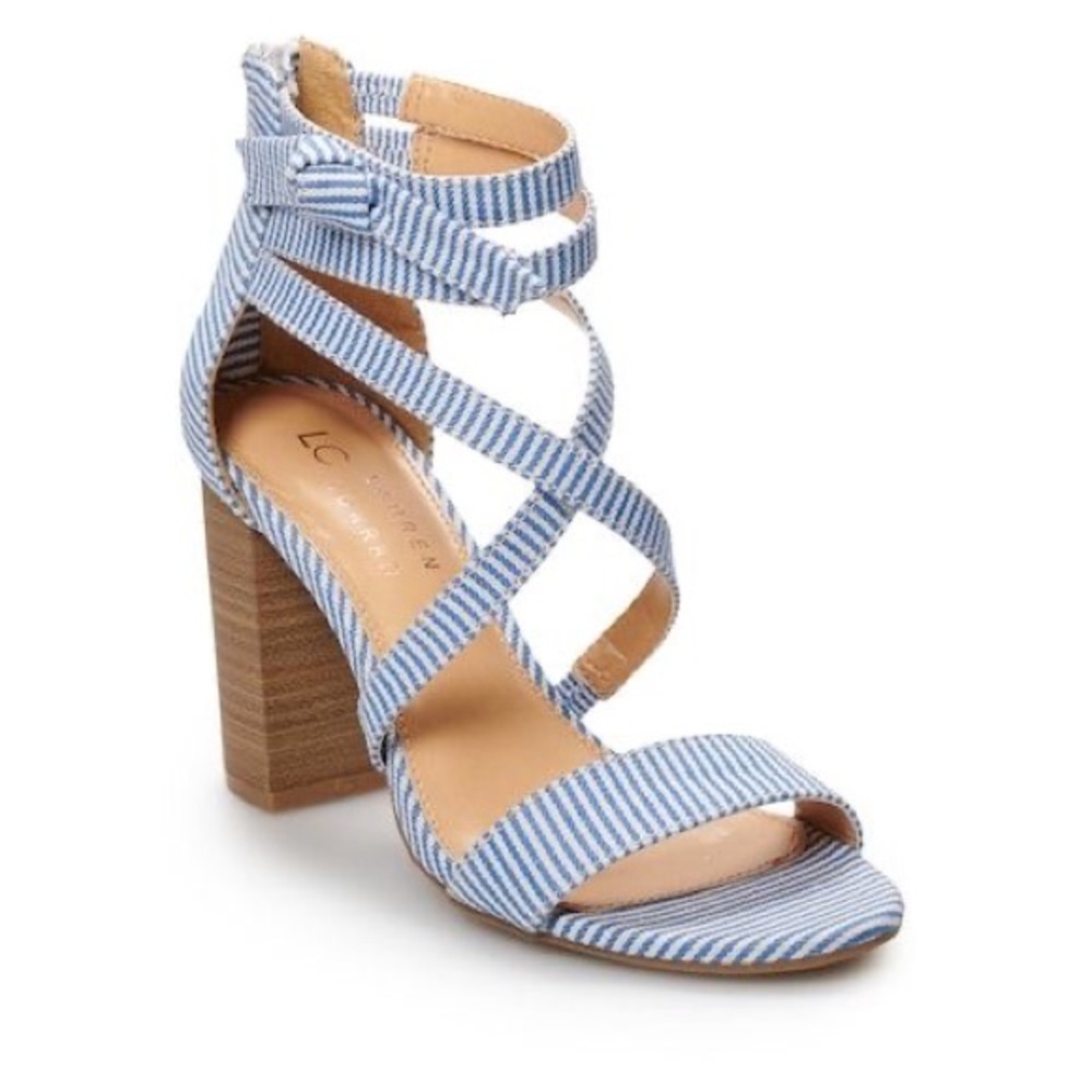 LC Lauren Conrad Walnut High Heeled Sandals